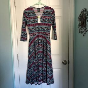 NWT Agnes & Dora XS Curie dress Tribal print
